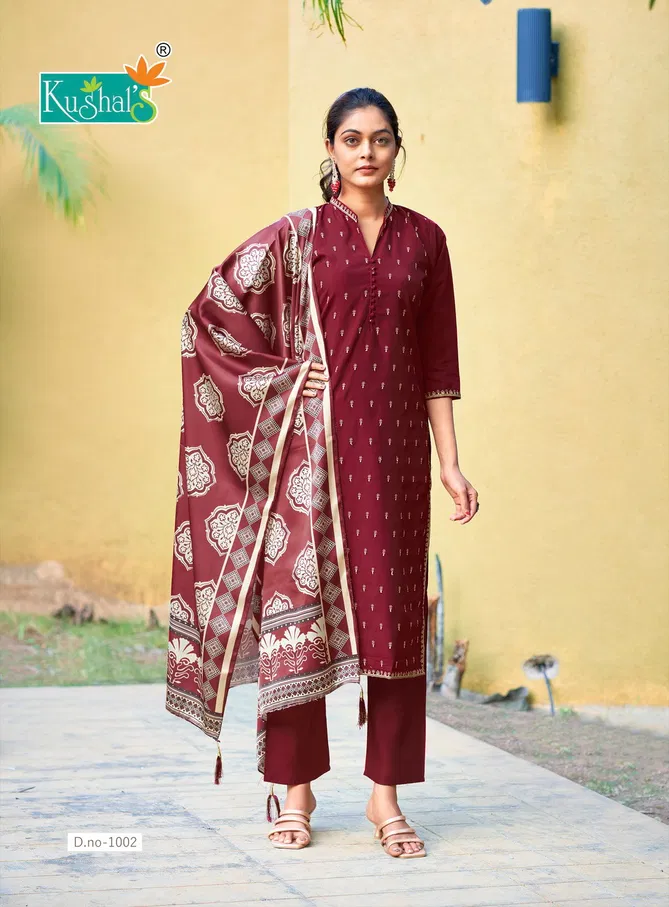 Chandani Vol 1 By Kushals Roman Silk Kurti With Bottom Dupatta Wholesale In India